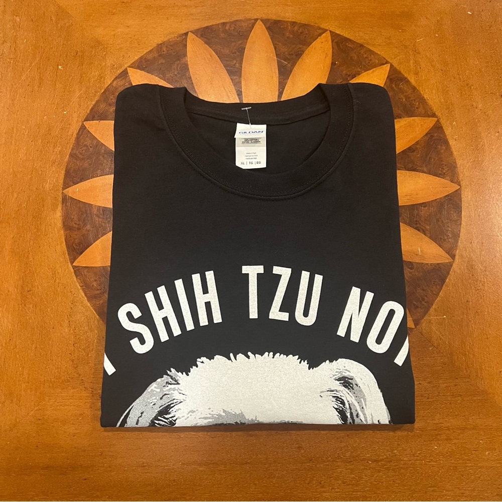 NEW I SHIH TZU NOT Men’s Short-Sleeve Graphic T-Shirt Black XL Gildan Dog - Picture 2 of 13